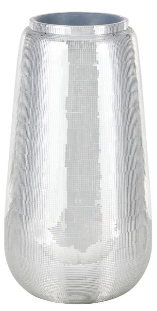 Deco Marche Silver Fiberglass Mosaic Floor Decorative Vase-0