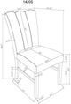 Crown Mark Vega Black/Brown Dining Side Chair-2