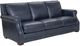 Futura Leather Delta Blue/Espresso Sofa-1