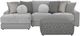 Jackson Furniture Canyon 3-Piece Gray/Platinum/Zinc Left-Arm Facing Sectional and Ottoman-3