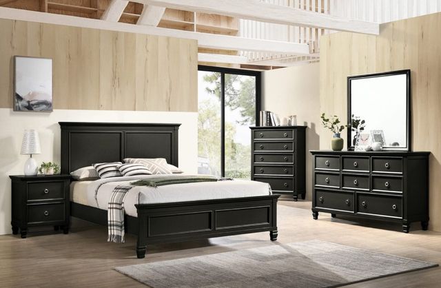 New Classic® Home Furnishings Tamarack Black Queen Panel Bed-1
