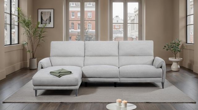 Furniture of America® Brande Light Gray Power Sectional with Left Chaise-1