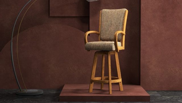 Chromcraft Customizable Baylor Swivel Bar Height Dining Stool-1
