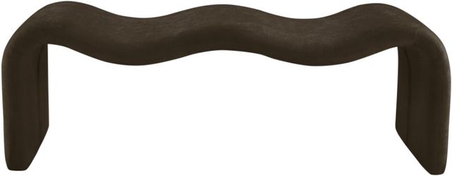 Meridian Furniture Willow Brown Chenille Bench-1