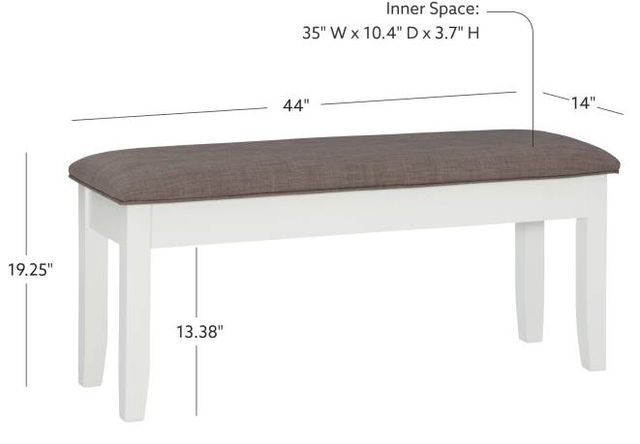 Powell® Jane Gray/Vanilla Storage Bench-2