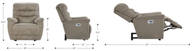 La-Z-Boy® Joshua Midnight Power Wall Recliner with Headrest and Lumbar-2