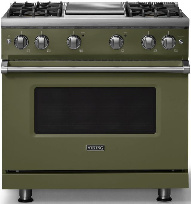 Viking® 5 Series 36" Martini Pro Style Gas (LP) Range with Polished Chrome Trim-0