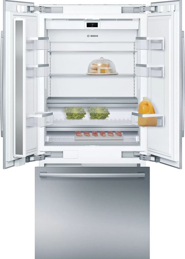 Bosch Benchmark® Series 36 in. 19.4 Cu. Ft. Stainless Steel Built In French Door Refrigerator-1