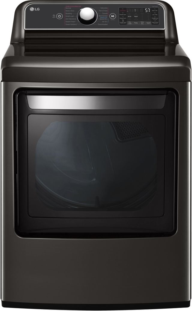 LG 7.3 Cu. Ft. Black Steel Front Load Electric Dryer-0