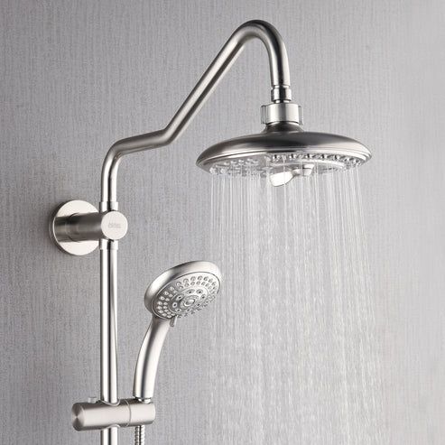 Forno Acqua AcquaSPA Brushed Nickel 8" Retrofit Shower System 1.8 GPM-3