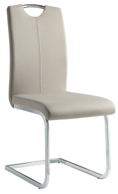 Homelegance® Glissand Chrome/Gray Dining Side Chair-0