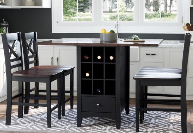 Jofran Inc. Asbury Park 5-Piece AP Black/Autumn Brown Dining Set-1
