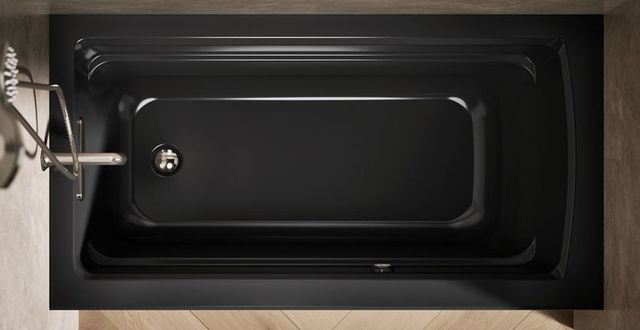 KOHLER® Archer® Black 72" x 36" Alcove Whirlpool Bath with Alcove - Left Drain-2