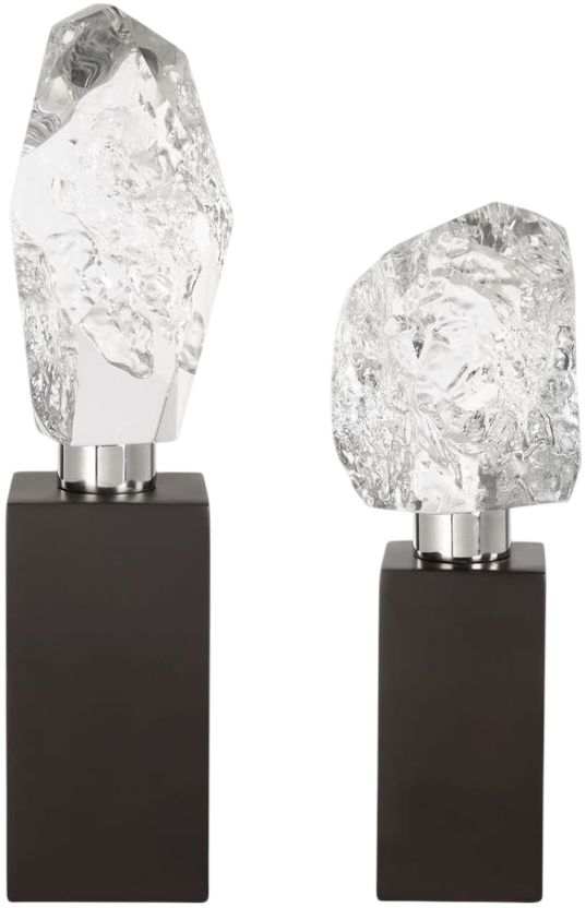 Uttermost® Crystal Peak 2-Piece Black Sculpture Set-0
