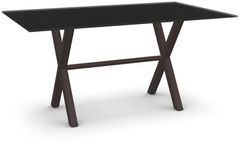 Amisco Andre Black Glass Table