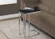 Monarch Specialties Inc. Espresso Top Accent Table with Chrome Base -1