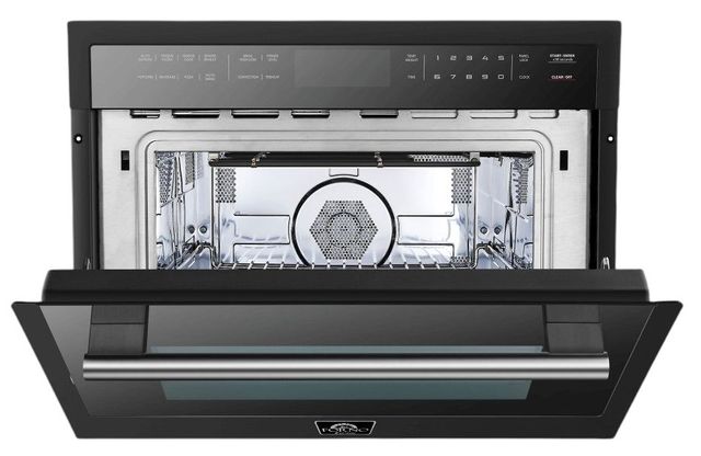 FORNO® Oliena 24" 1.6 Cu. Ft. Black Electric Speed Wall Oven-3