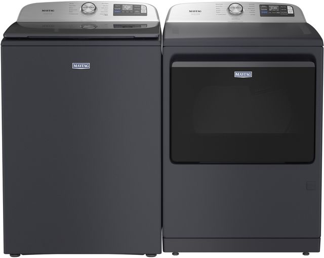 Maytag® Pet Pro Midnight Steel Top Load Washer & Electric Dryer Laundry Pair-0