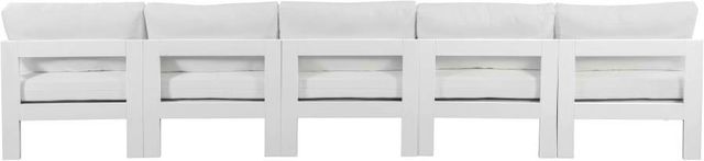 Meridian Furniture Nizuc 5-Piece White Outdoor Patio Modular Sofa-3