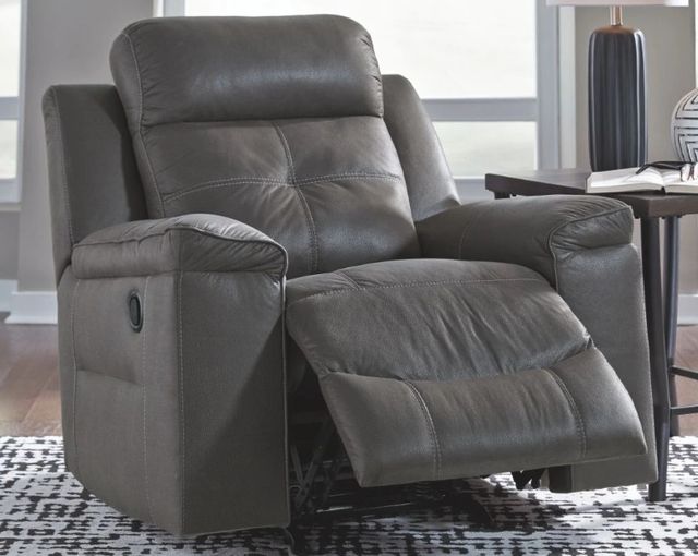 Signature Design by Ashley® Jesolo Dark Gray Rocker Recliner-2