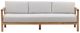 Dovetail Furniture Boe Light Gray/Natural Fabric/Teak Outdoor Sofa-2