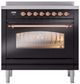 Ilve® Nostalgie II Series 36" Glossy Black Pro Style Induction Range-0