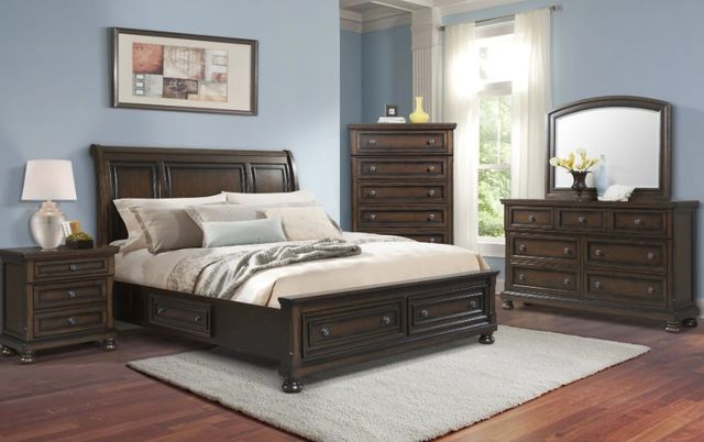 Elements International Kingston Walnut Dresser and Mirror-3
