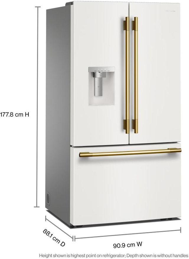 KitchenAid® 36" 30.5 Cu. Ft. Porcelain French Door Refrigerator with Exterior Water and Ice Dispenser-4
