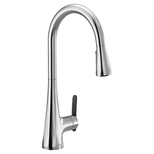 Moen® Sinema Chrome One-Handle High Arc Pulldown Kitchen Faucet-0