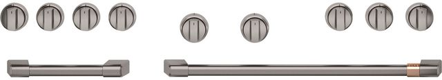 Café™ 48" Brushed Black Pro Range Handle and Knob Kit-0