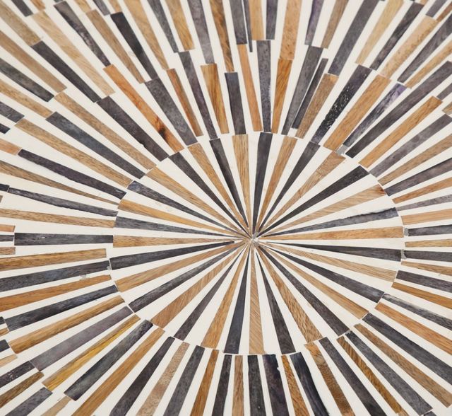 Home Trends & Design Taara Gray Septarian/White Coffee Table-3