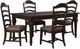 Liberty Furniture Paradise Valley 5-Piece Saddle Brown/Tobacco Rectangular Dining Table Set-0
