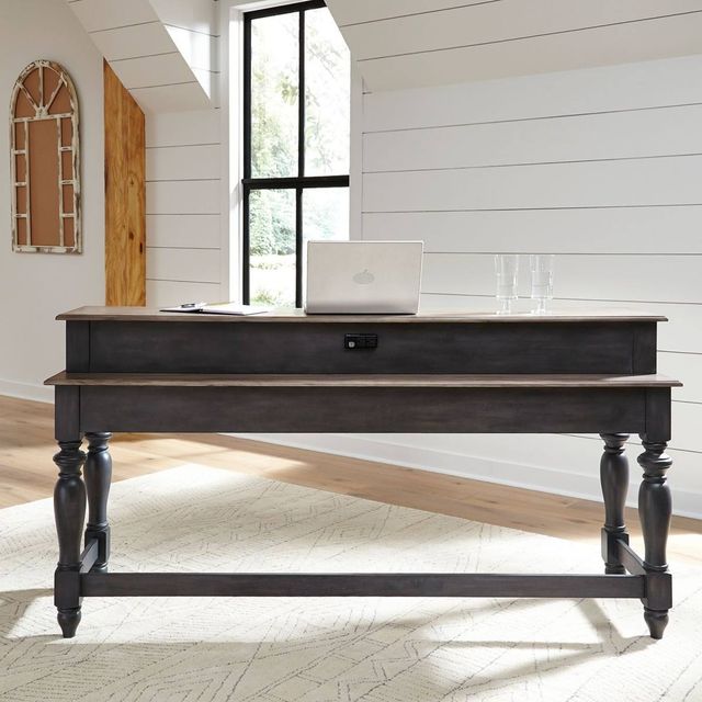 Liberty Furniture Ocean Isle 4-Piece Slate/Weathered Pine Console Set-3