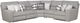 Catnapper® Rockport 5-Piece Gray Manual Reclining Curved Sectional-0