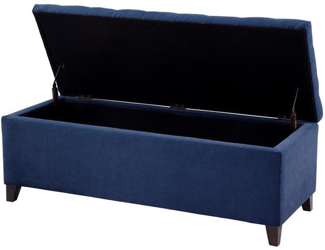 Olliix by Madison Park Navy Shandra Tufted Top Storage Bench-2
