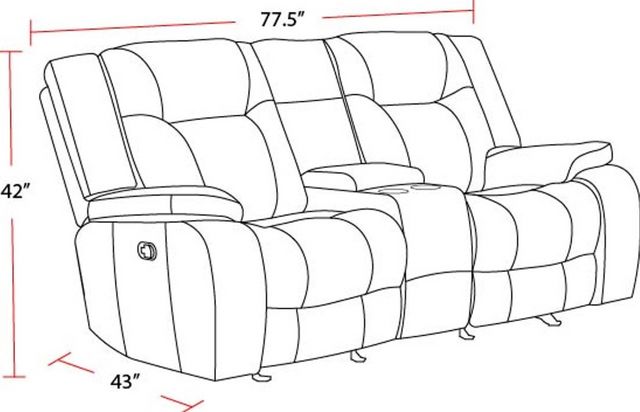 Parker House® Blake Desert Taupe Manual Reclining Console Loveseat-7