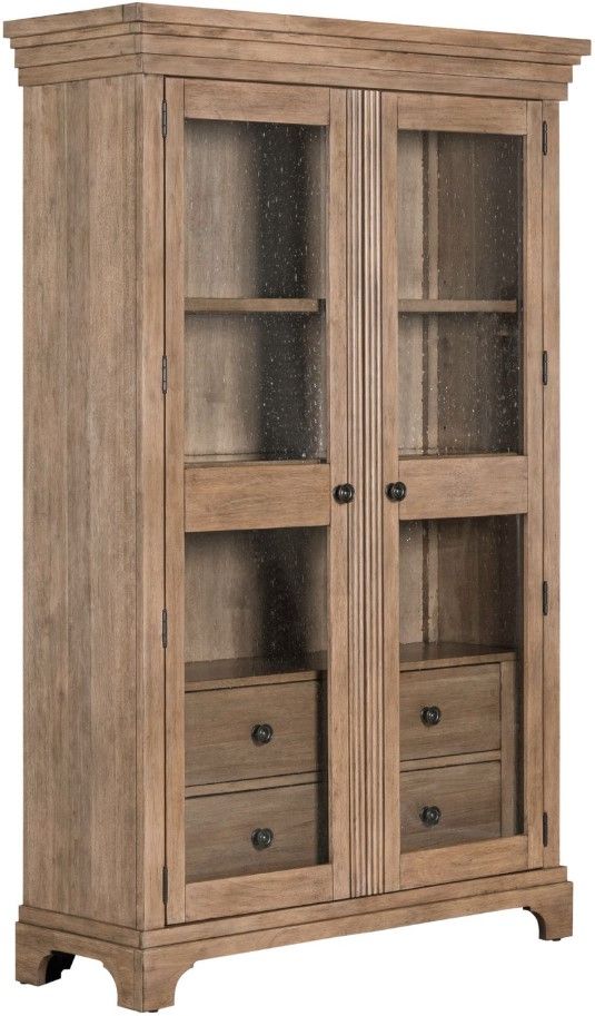 Liberty Furniture Haven Hills Camel Beige Display Cabinet-0