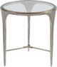 Artistica Home® Porto Tempered Glass Top End Table with Silver Base-3