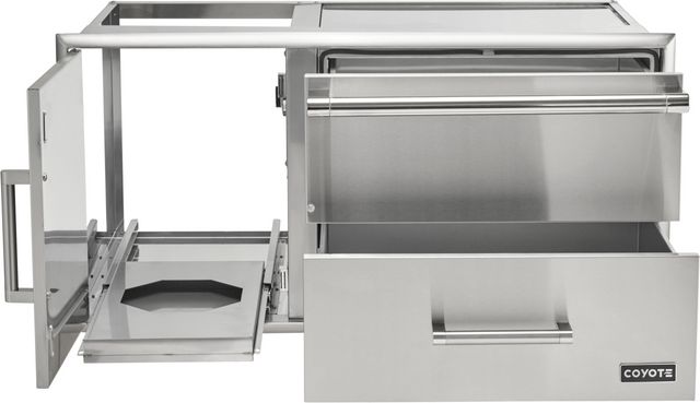 Coyote® 42" Outdoor Living Stainless Steel Warming Drawer And Access Doors-4