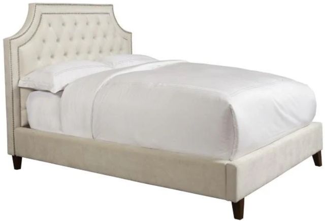 Parker House® Jasmine Champagne King Upholstered Panel Bed-0