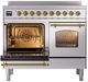 Ilve® Nostalgie II Series 40" Stainless Steel Pro Style Induction Range-2