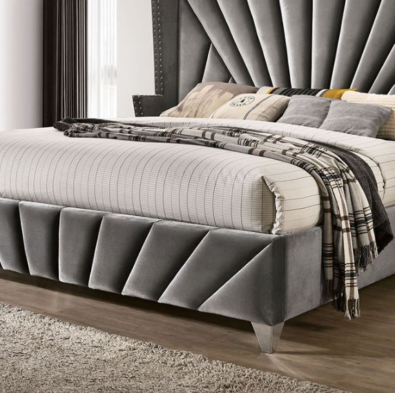 Furniture of America® Carissa Gray Queen Bed-2