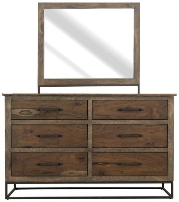 International Furniture Direct Natural Teca Brown Dresser-3