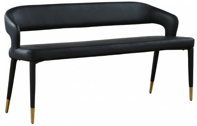 Meridian Furniture Destiny Black Vegan Leather Bench-0