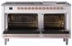 Ilve® Nostalgie II Noblesse 60'' White Pro Style Dual Fuel Range with Copper Trim-2