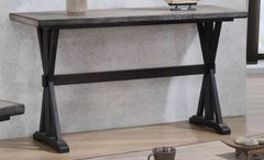 Urban Styles Furniture Orlando Smoke Gray Sofa Table with Cappuccino Base