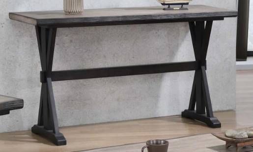 Urban Styles Furniture Orlando Smoke Gray Sofa Table with Cappuccino Base-0