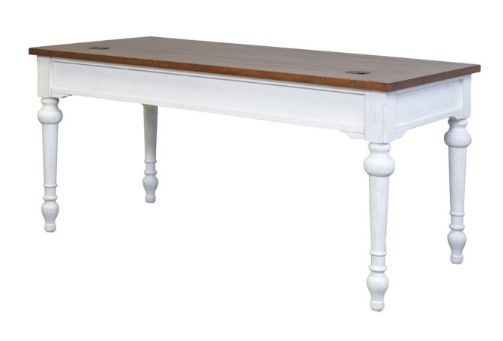 Martin Furniture Durham Weathered Wire Brushed Chalk Writing Desk-0