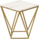 TOV Furniture Leopold White Marble Side Table-1