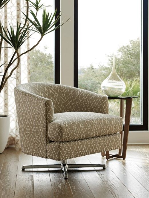 Lexington Home Customizable Graves Swivel Chair with Polished Chrome Base-1